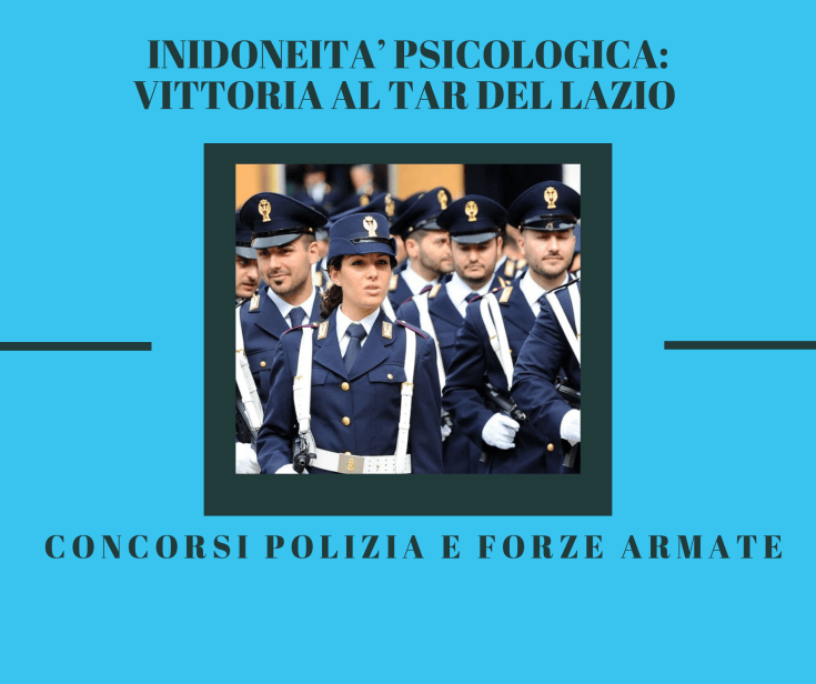 Inidoneita’ psicologia_ vittoria al tar del lazio